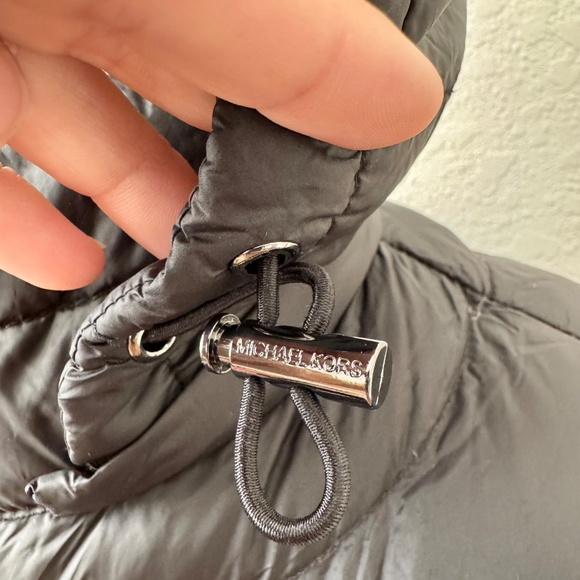 Michael Kors Hooded Packable Long Puffer Coat Black Women's Size XS - Picture 3 of 16